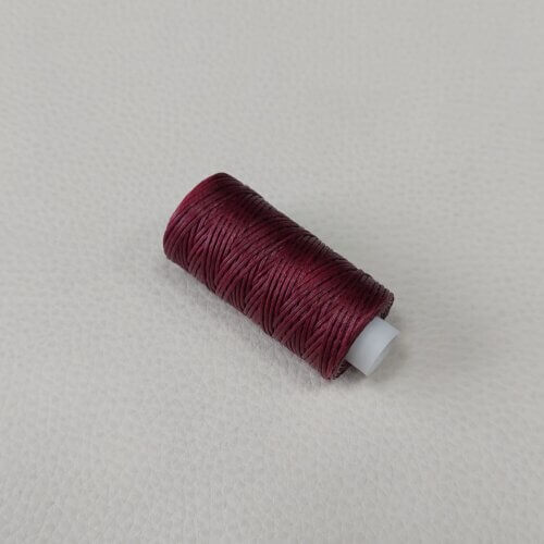Waxed thread - dark burgundy, 0,8mm - Image 2