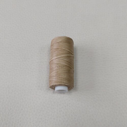 Waxed thread - dark beige, 0,8mm - Image 3