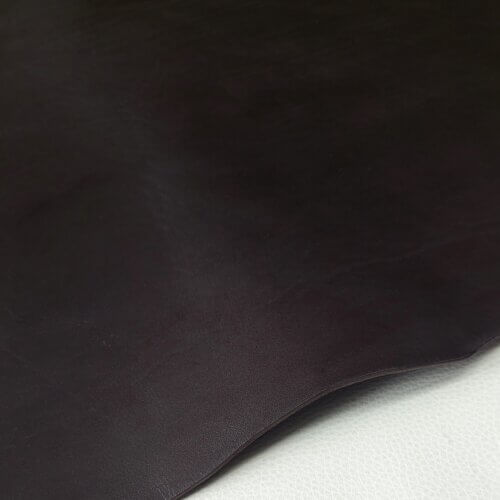 Vegetable tanned leather for belt - Dark brown, soft, 3,0-3,5mm - Image 3