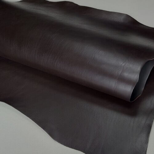 Vegetable tanned leather for belt - Dark brown, soft, 3,0-3,5mm - Image 2