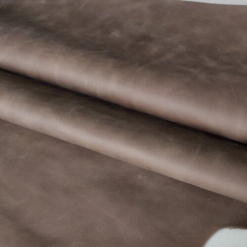 Haberdashery leather - Сrazy horse, brown, old effect, soft, 1,8-2,0mm - Image 2