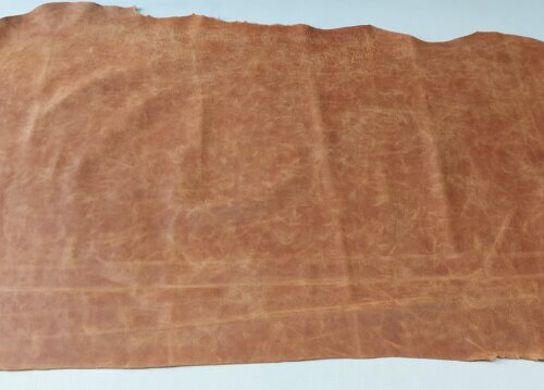 Galanterinė/avalyninė oda - Ruda, "Sendinta", minkšta, 1,3mm, 125x80cm - Image 4