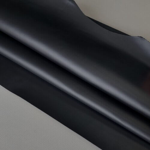 Haberdashery/upholstery leather – Black, smooth, medium rigid, 1,2-1,4mm, 105x100cm - Image 2