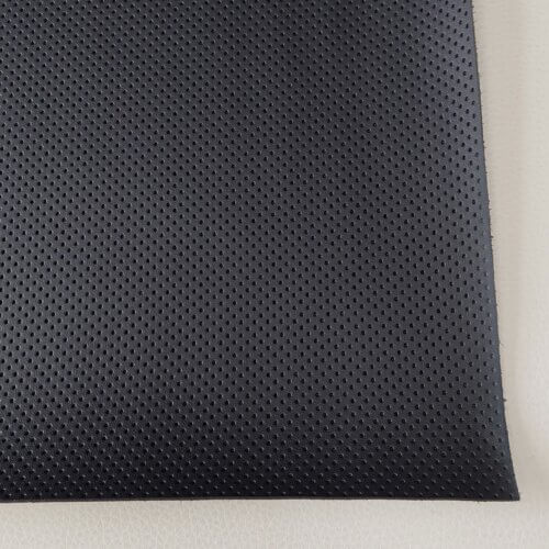 Microfiber leather - Black, semi perforated (R-1), 1,4mm - Image 4