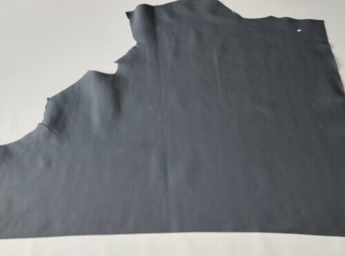 Automobilinė oda - Tamsiai pilka, lygi, vidut.minkštumo, 1,4-1,6mm, 80x65cm - Image 4