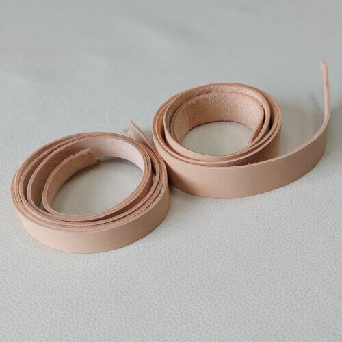 Vegetable tanned leather belt - not colored, 2,8-3,0mm, width 20mm and 30mm, 120cm lenght - Image 2