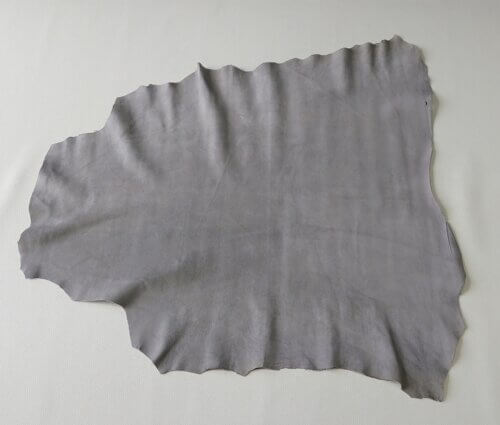 Galanterinė/Drabužinė oda - Pilka, zomšas, minkšta, 0,9-1,0mm, 70x59cm - Image 4