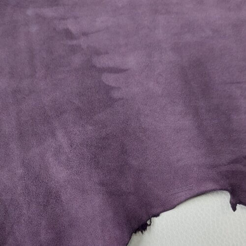 Haberdashery/Clothing leather - Purple, velour, soft, 0,9mm, 60x50cm - Image 3