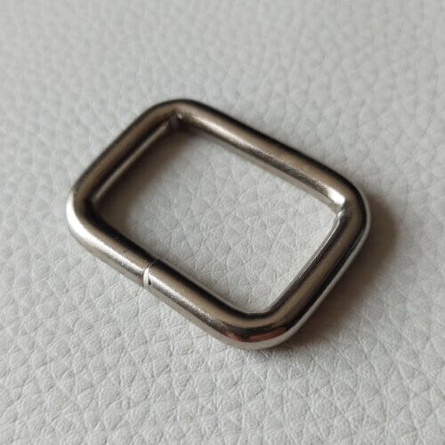 Ring (rectangular shape) – Italy, 30mm, nickel color - Image 2
