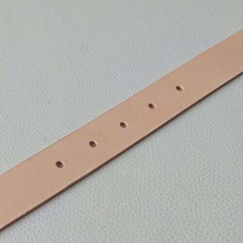 Vegetable tanned leather belt - not colored, 3,0-3,2mm, width 35mm, 120cm lenght - Image 2