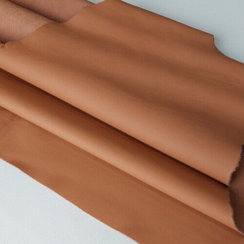 Automotive leather - Brown, with texture, soft, 1,4mm, 110x70cm - Image 2
