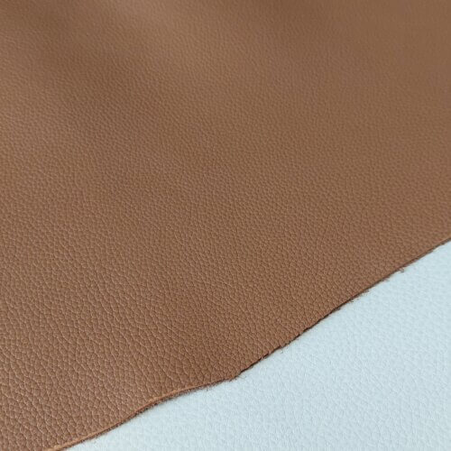 Haberdashery/upholstery leather – Light brown, small texture, soft, 1,6-1,8mm, 100x80cm - Image 4