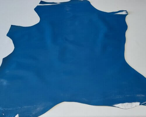 Haberdashery leather – Blue, medium soft, shiny, 0,9mm, 85x80cm - Image 3