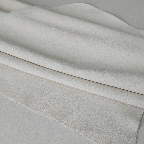 Haberdashery leather - Ivory, velour, medium soft, 2,0mm, 110x58cm - Image 2