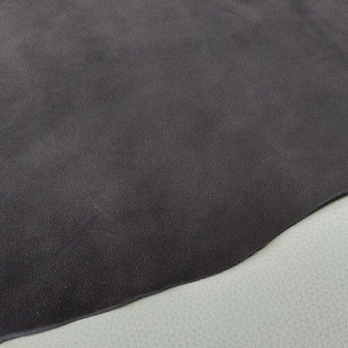 Haberdashery leather - Dark Brown, velour, medium soft, 1,6mm, 105x55cm - Image 3