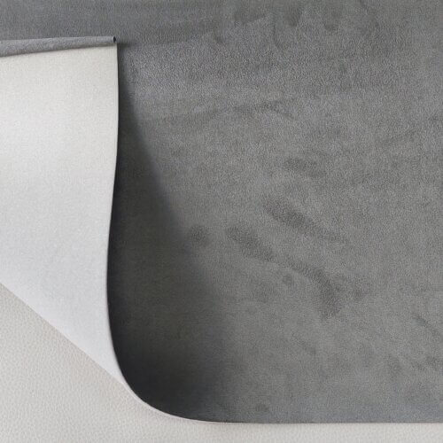 Headliner fabric with foam, "Velour/Alcantara" imitation, gray - Image 4