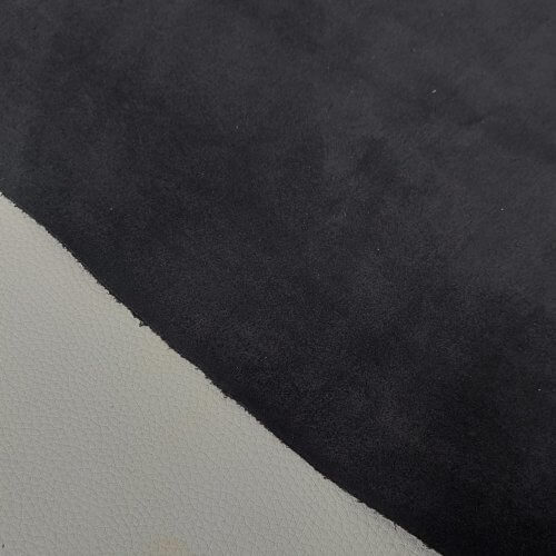 Haberdashery leather - Black, velour, medium soft, 1,6-1,8mm, 123x85cm - Image 3