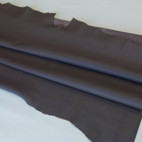 Haberdashery leather - Dark brown, perforated MK3, soft, 1,3-1,4mm, 130x90cm - Image 2