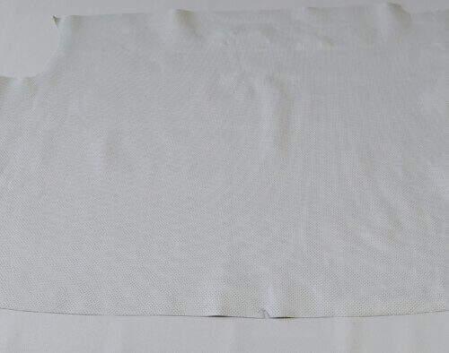Automotive leather - Light beige, perforated MK3, 1,1-1,2mm, 100x66cm, small defect! - Image 4
