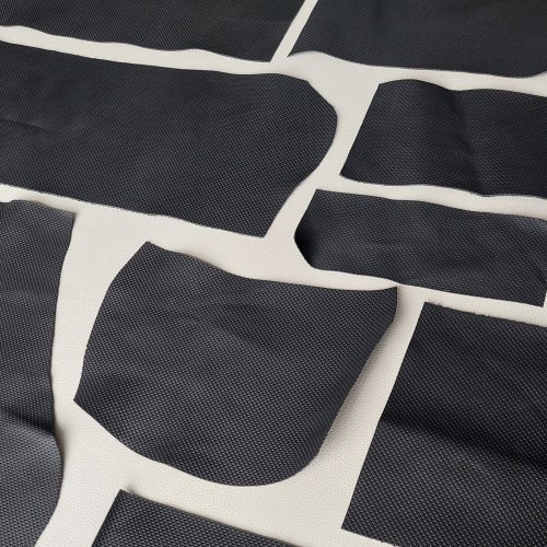 Scraps (automotive leather, semi perforated R-1 MIX) 1kg - Nr.4995 - Image 2