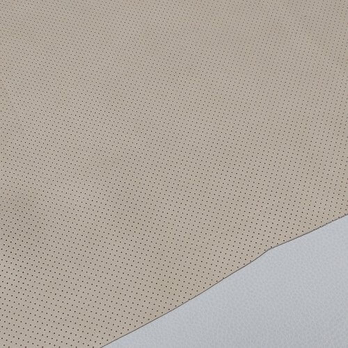 Natūrali oda - Beige spalva, perforuota MK3, minkšta, blizgi 1,2mm, 240x90cm, smulkūs defektai! - Image 3