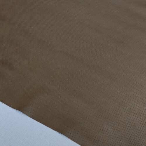 Automotive leather - Khaki, perforated MK3, soft, 1,2-1,3mm, 90x75cm - Image 3