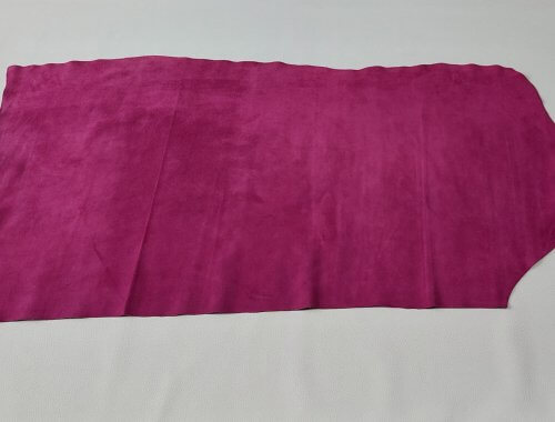 Haberdashery leather - Pink, velour, soft, 1,2-1,4mm - Image 4