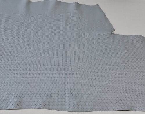 Automotive leather - Light gray, soft, perforated MK-10, 1,3mm, 120x85cm - Image 4