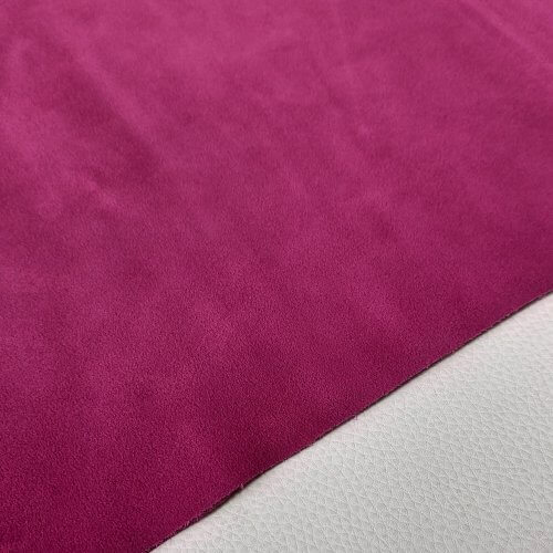 Haberdashery leather - Pink, velour, soft, 1,2-1,4mm - Image 3