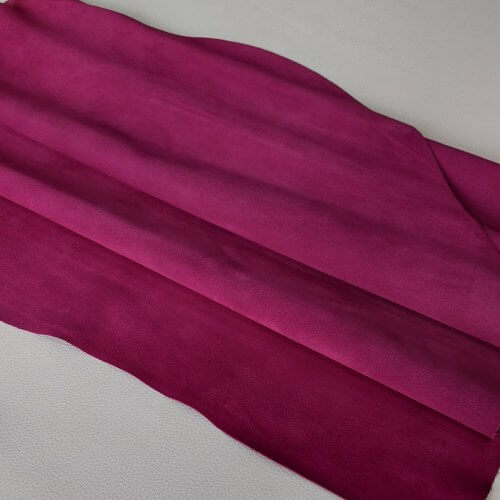 Haberdashery leather - Pink, velour, soft, 1,2-1,4mm - Image 2
