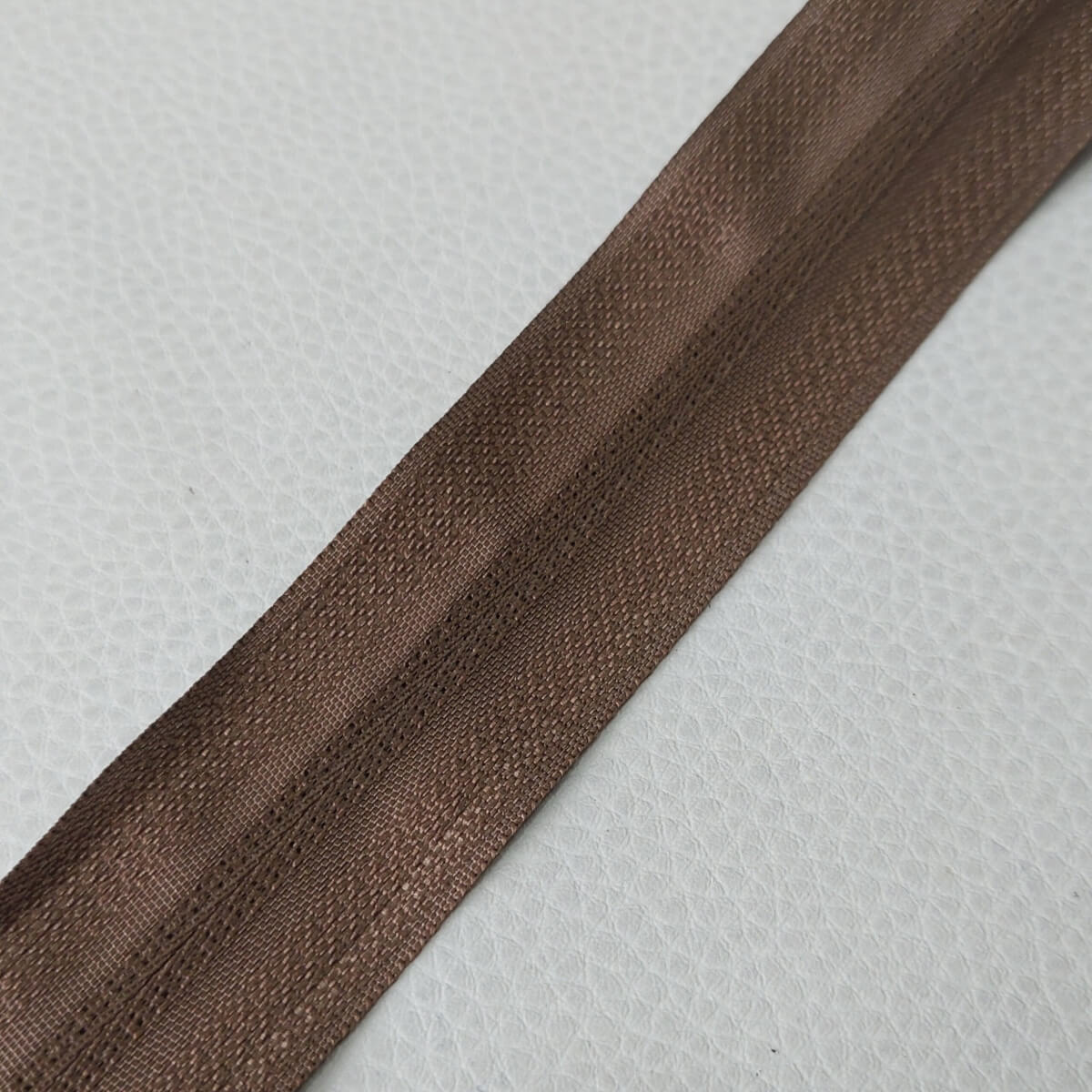 Zipper - Size 5, plastic, spiral, brown color - Image 3